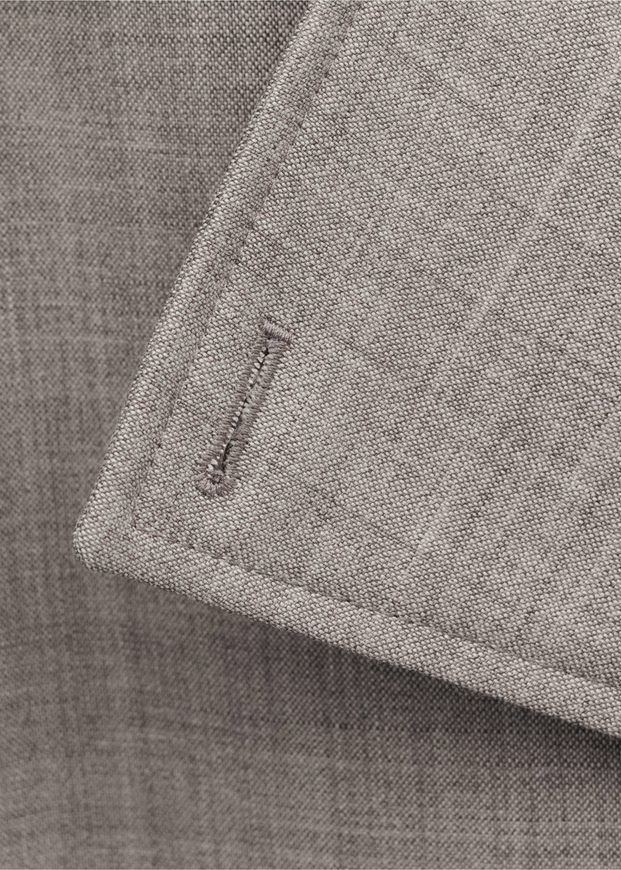Double-breasted trench 100% wool - Details of the article 8, Grey. Ref: 27024447-00.