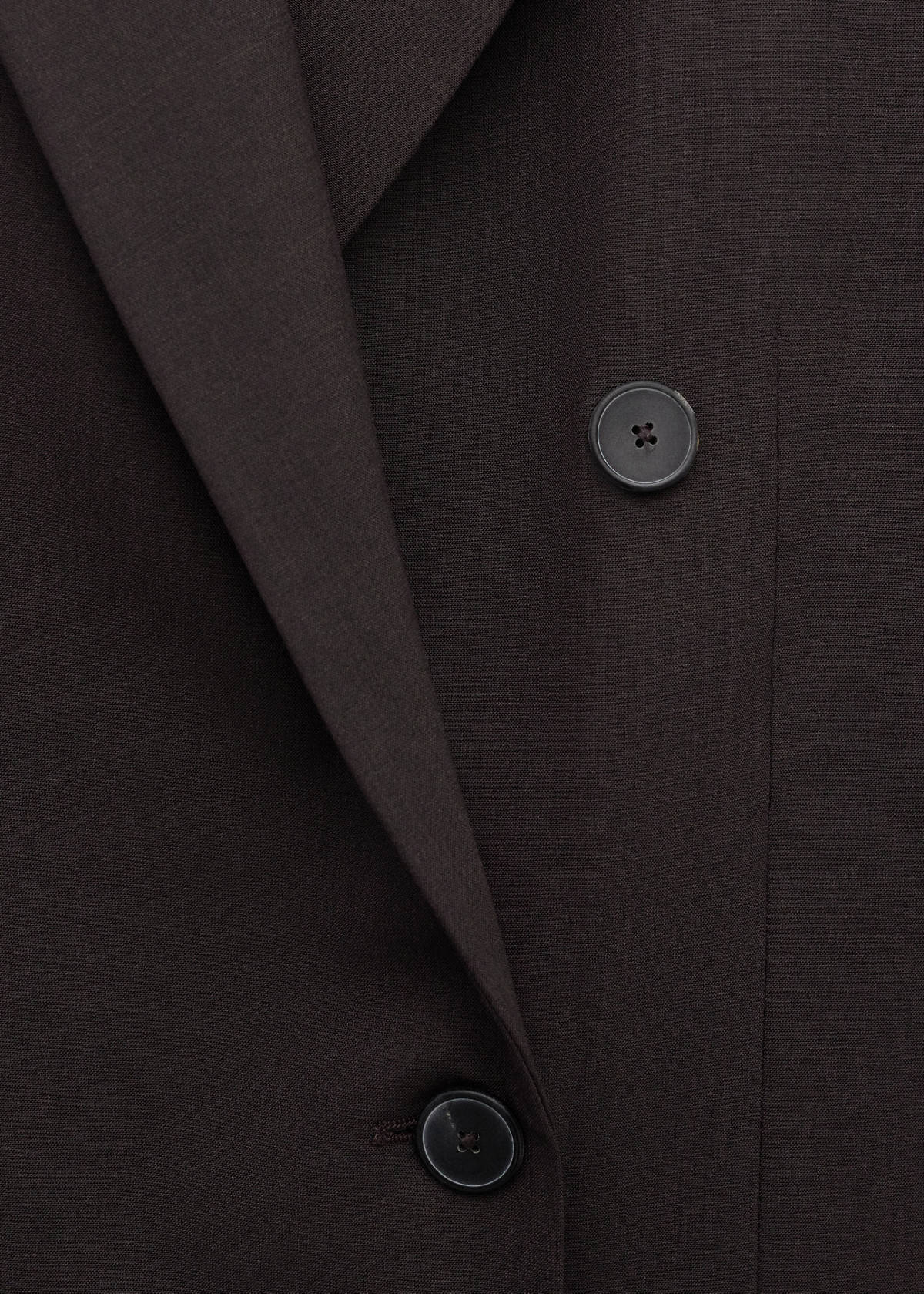 Double-breasted wool suit jacket — Plum