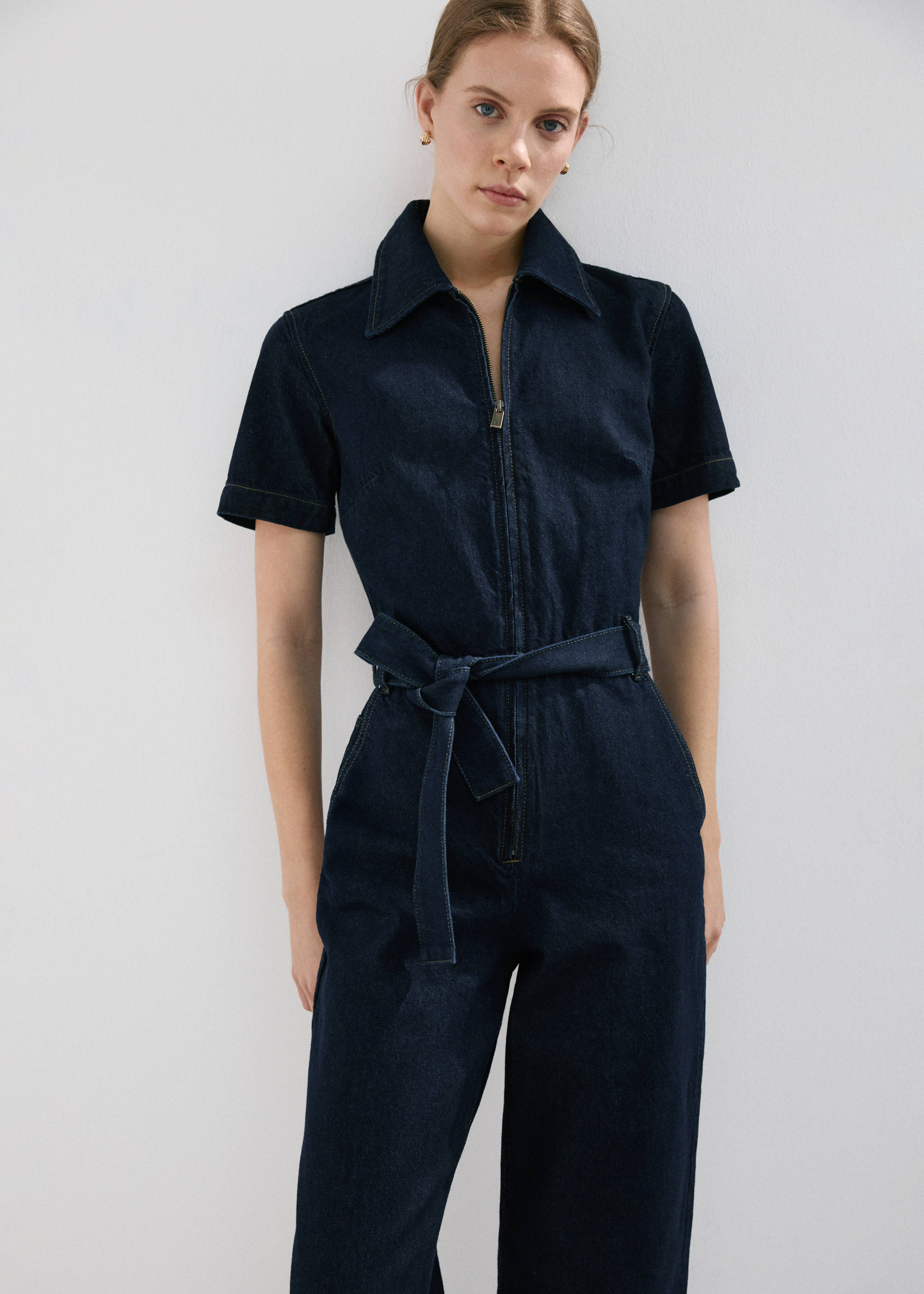 Belt denim jumpsuit - Medium plane