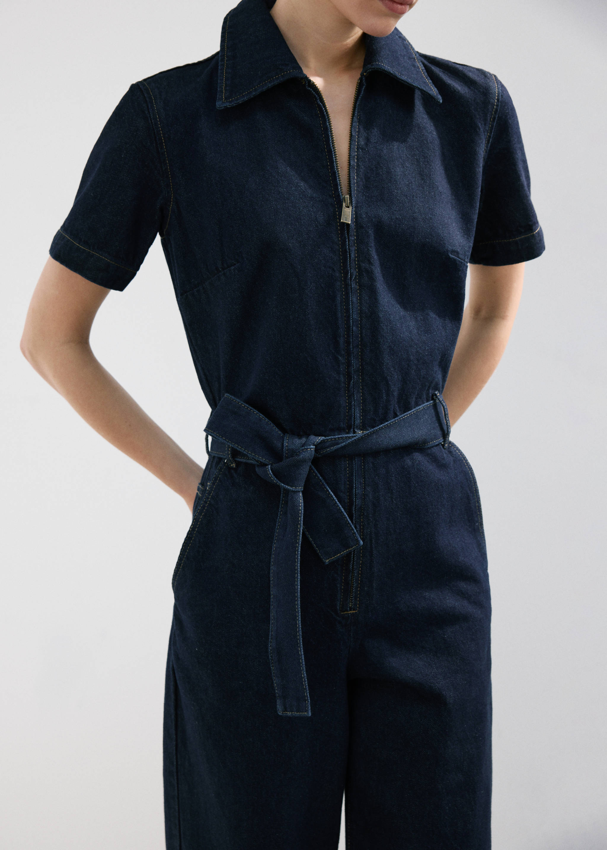 Belt denim jumpsuit - Details of the article 6