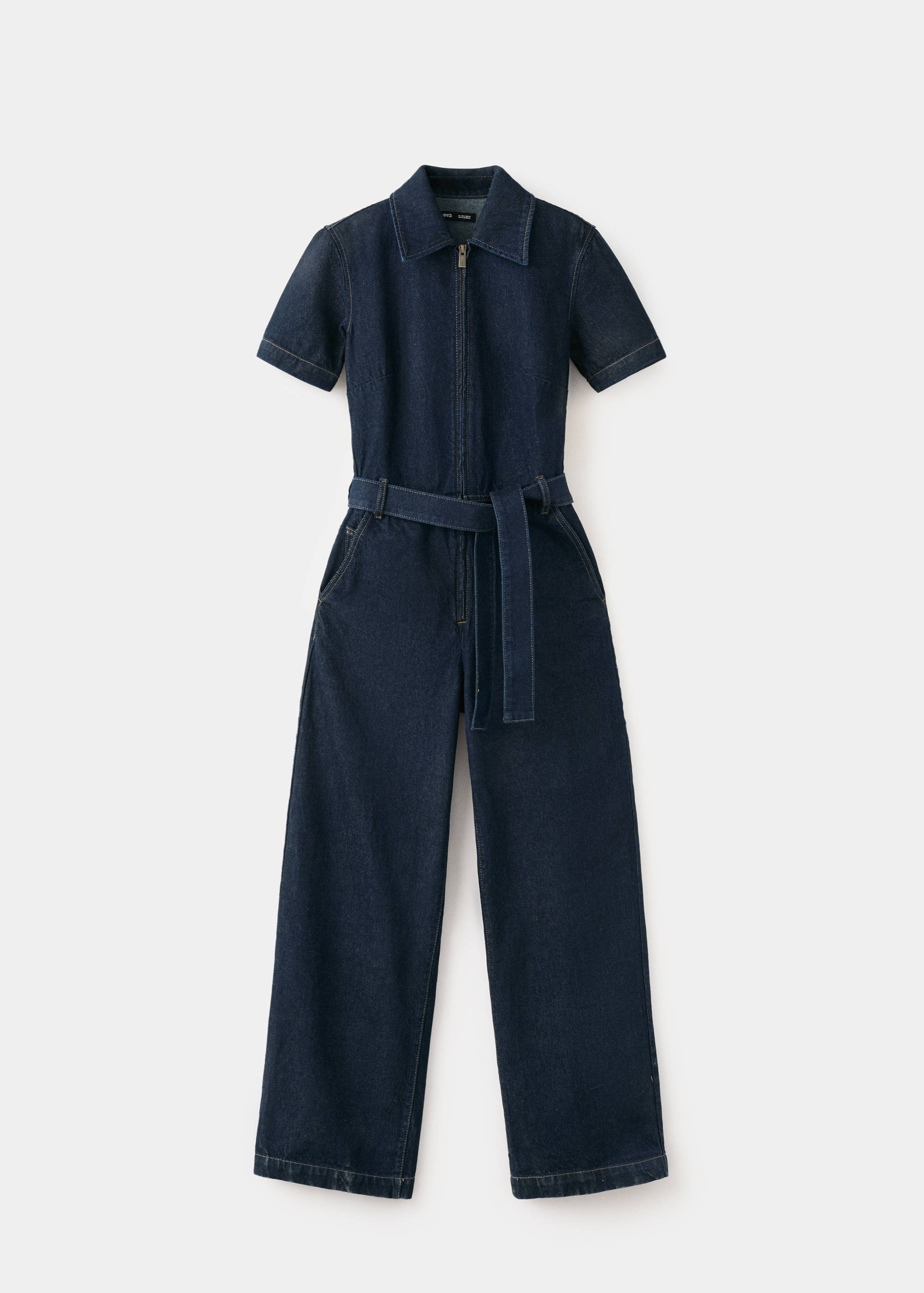 Belt denim jumpsuit - Article without model