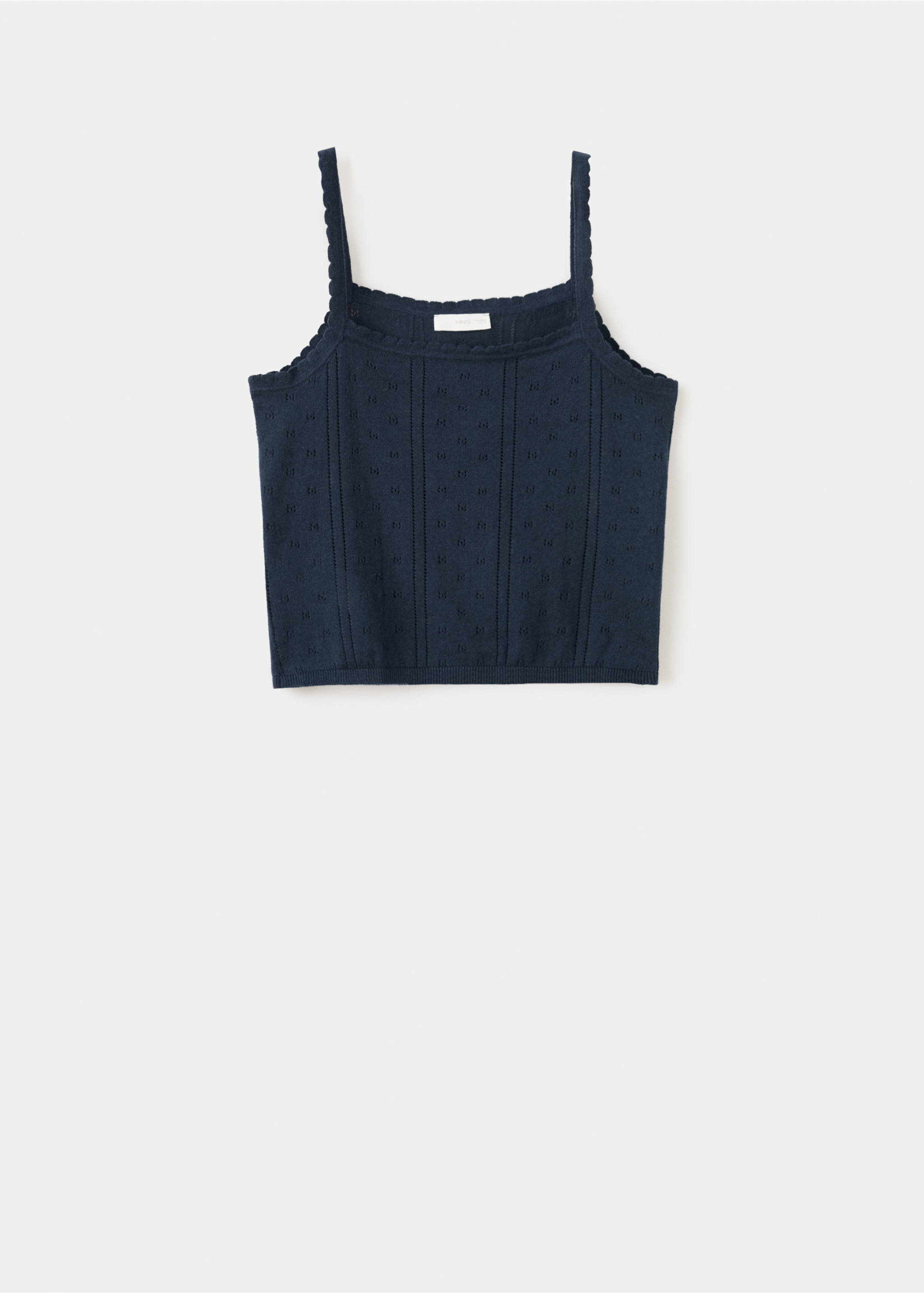 Ribbed knit top - Article without model, Dark Navy. Ref: 27024772-00.