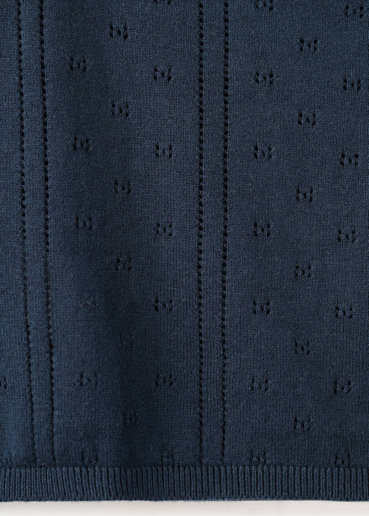 Ribbed knit top — Dark Navy