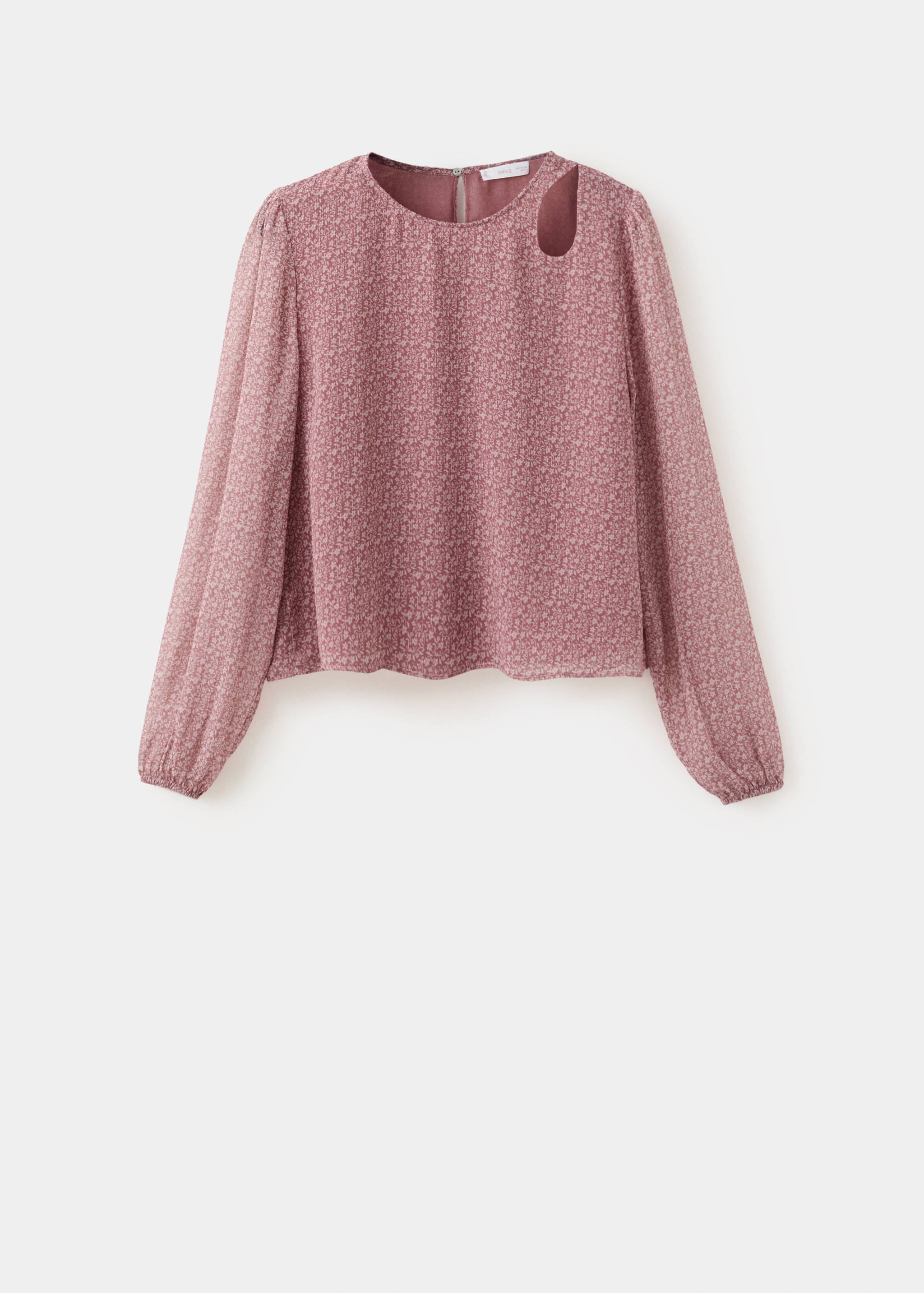 Блузка с принтом и вырезами - Изделие без модели