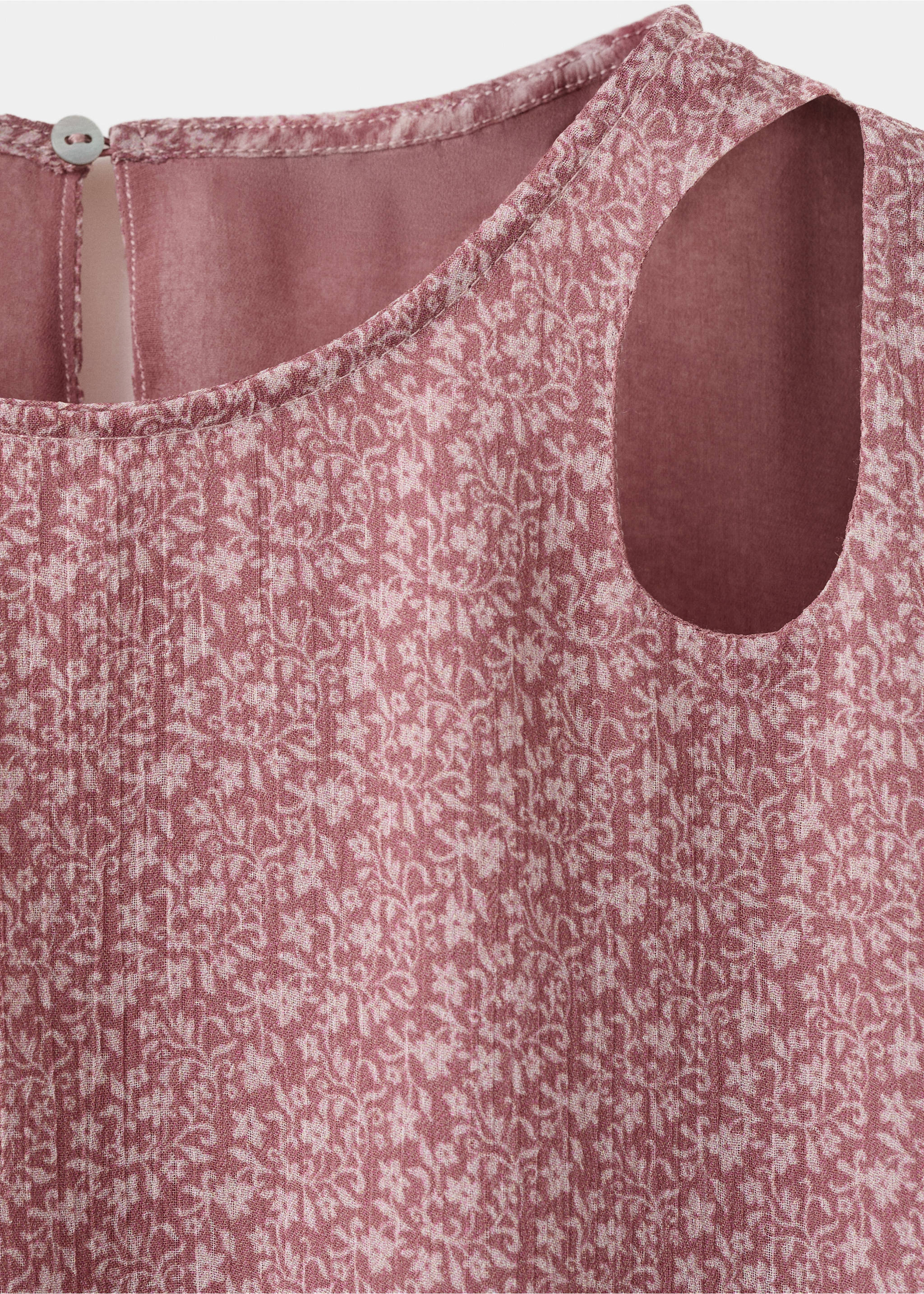 Блузка с принтом и вырезами - Деталь изделия 8, Пастельно-розовый. Ref: 27024776-00.