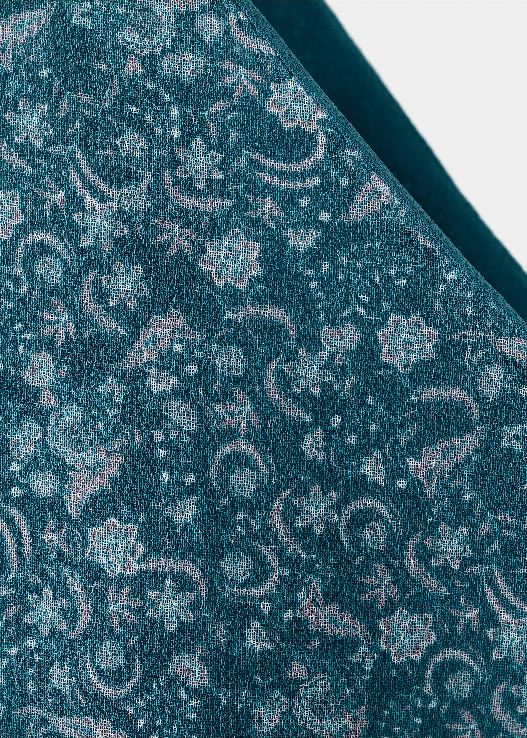 Blouse asymétrique imprimée - Détail de l'article 0, Bleu pétrole. Ref: 27024777-00.