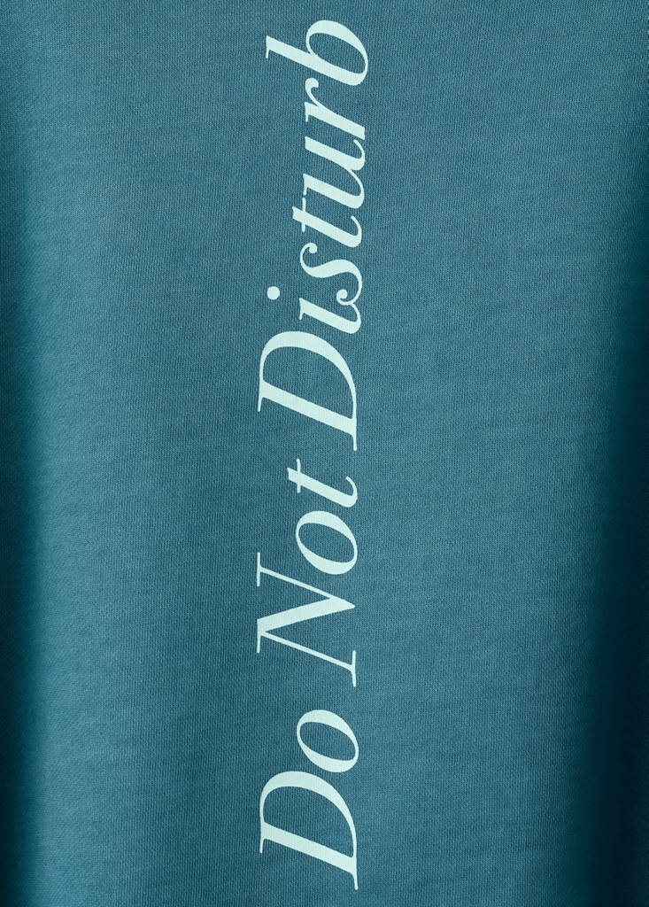 Printed cotton sweatshirt — Petrol Blue