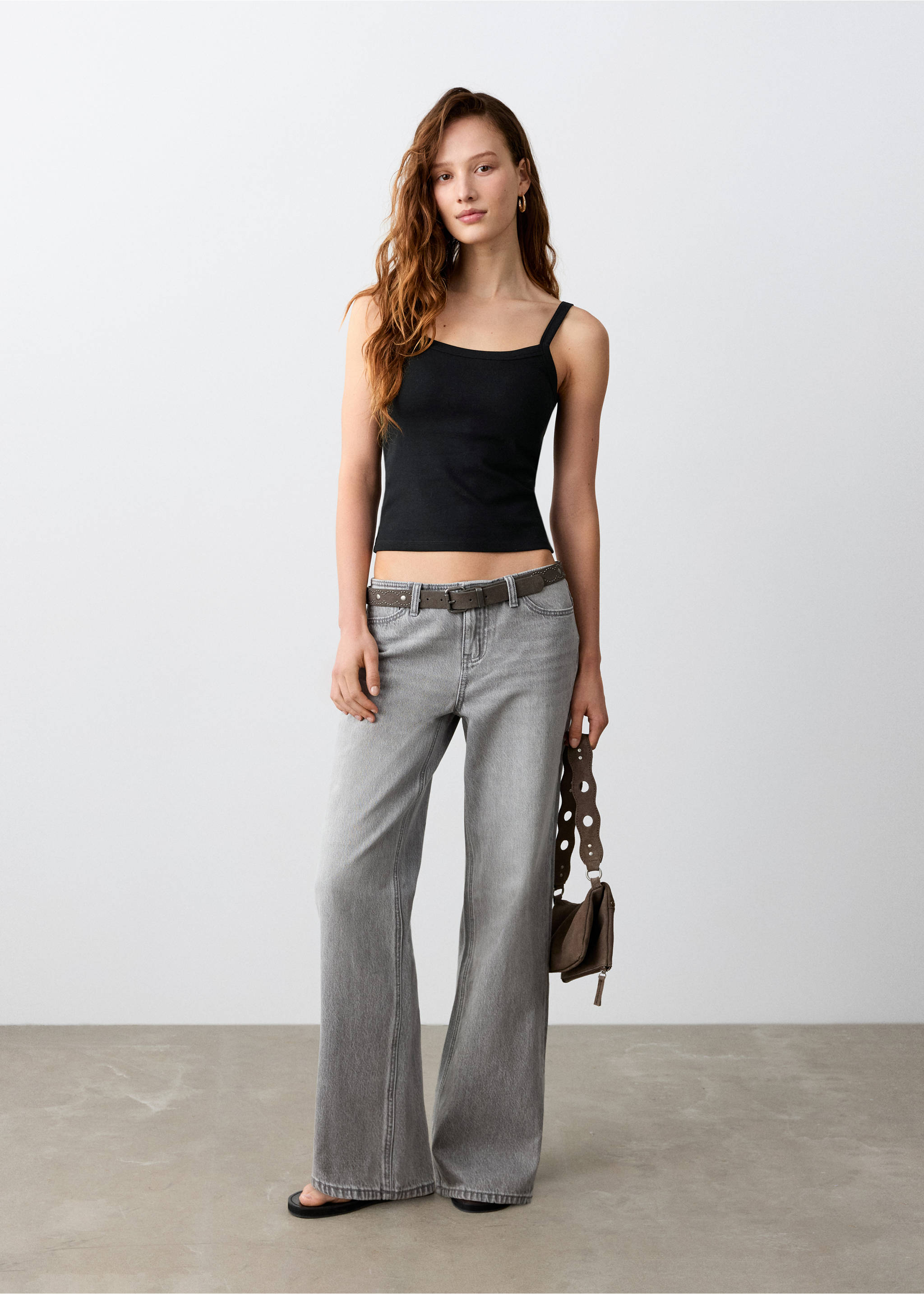 Cotton tank top - General plane, Black. Ref: 27024779-00.