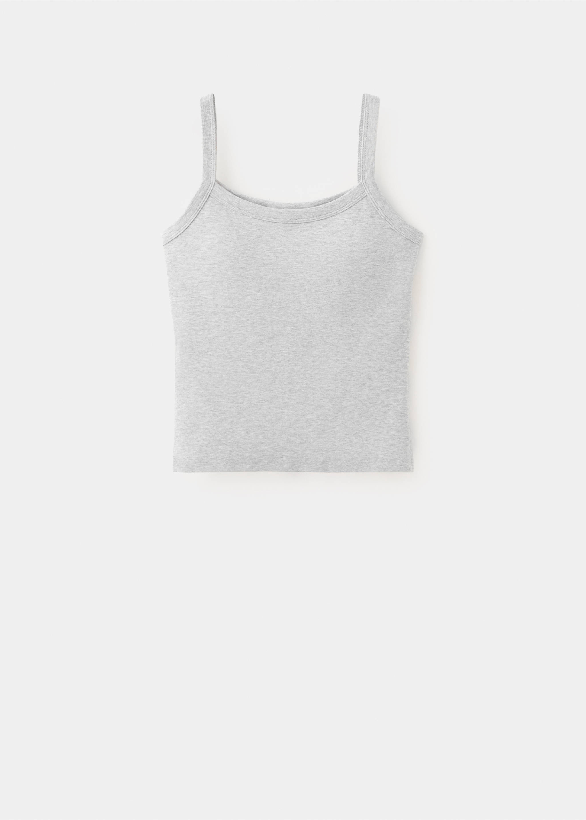 Cotton tank top - Article without model, Medium Heather Grey. Ref: 27024780-00.