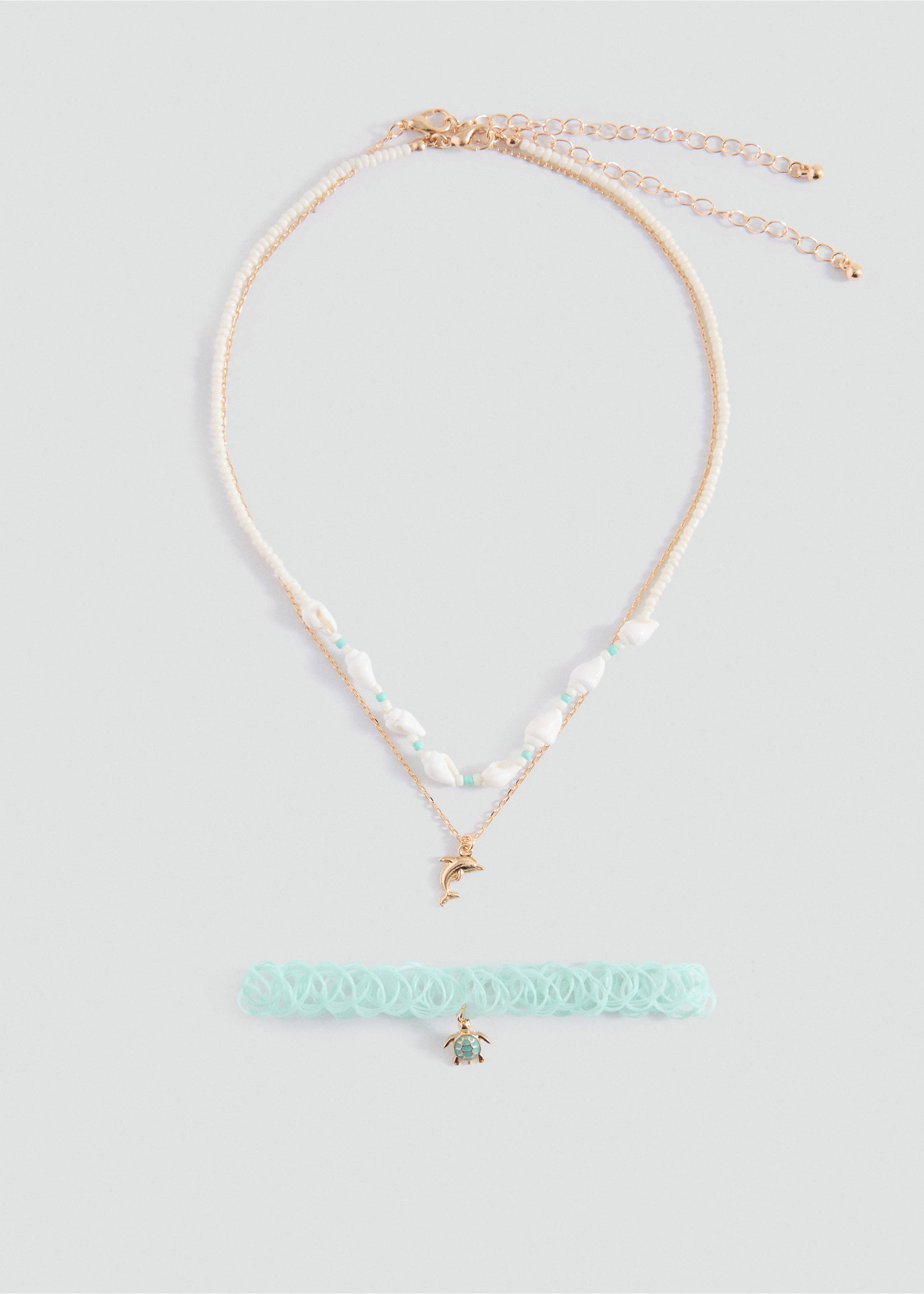 Combined necklace pack - Article without model, Aqua Green. Ref: 27024781-00.
