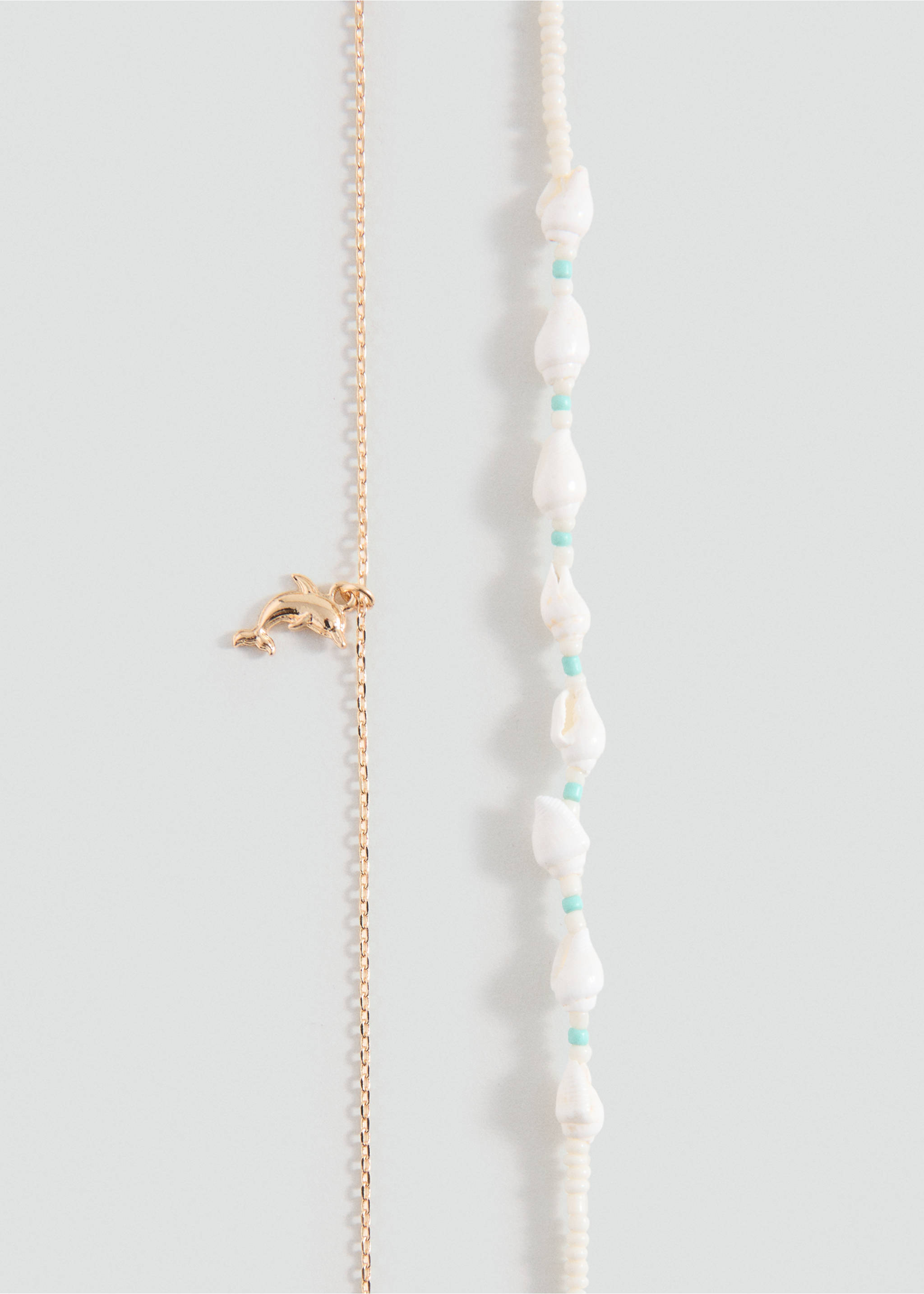 Combined necklace pack - Details of the article 1, Aqua Green. Ref: 27024781-00.