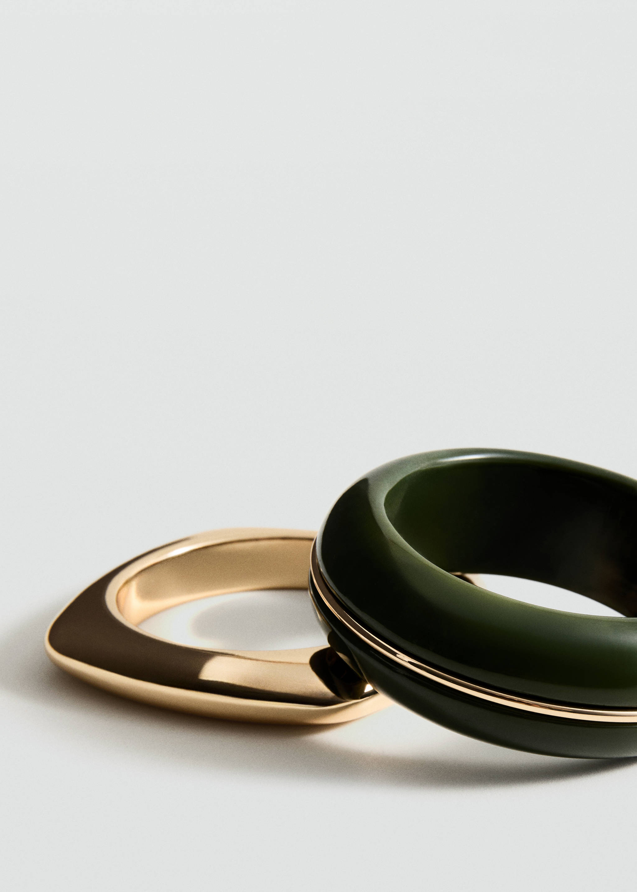 Set of combined rigid bracelets - Medium plane