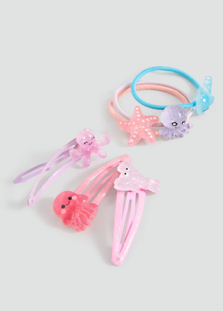 Pack gomas y clips animales