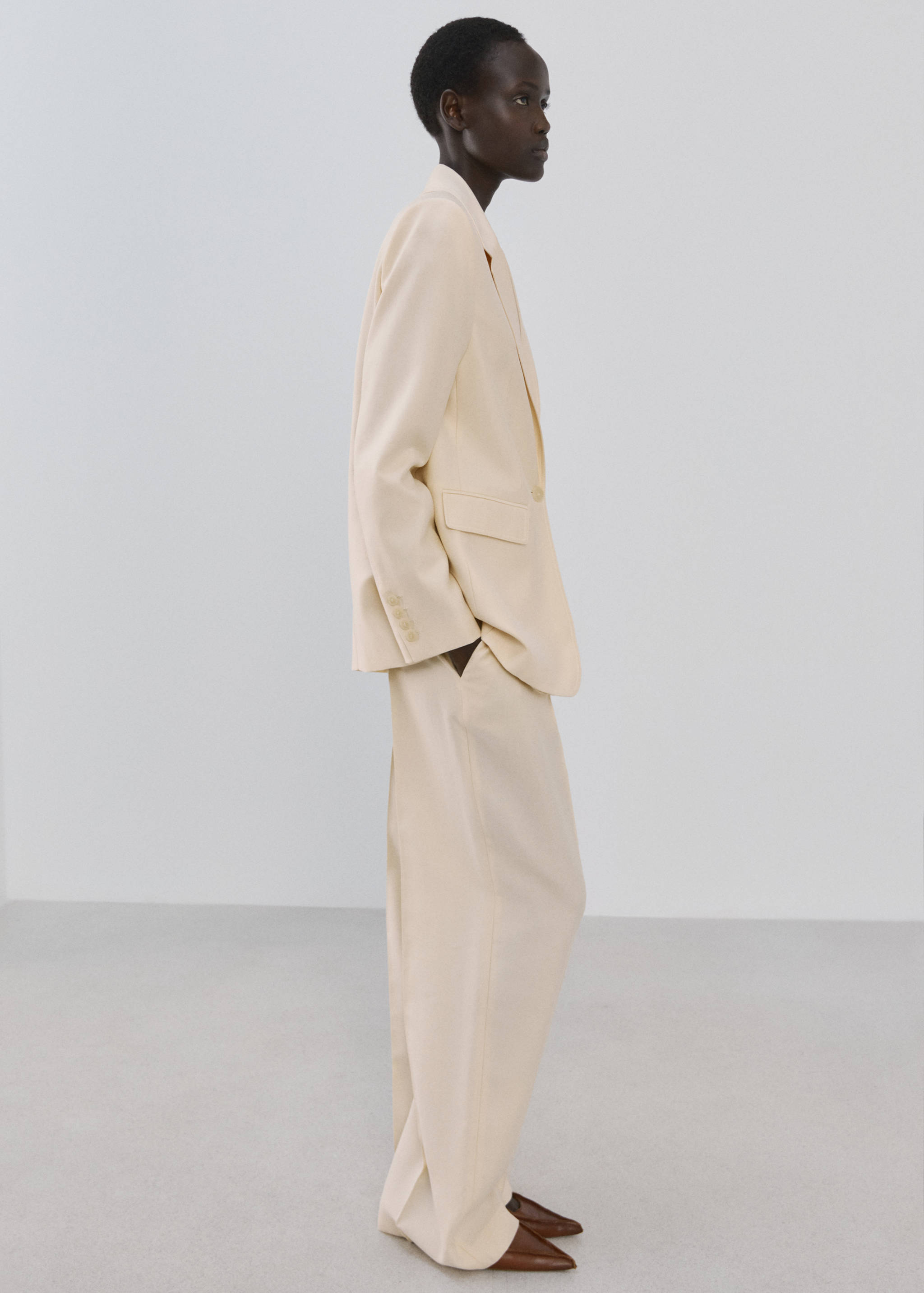 Pantalon lyocell taille basse - Plan général