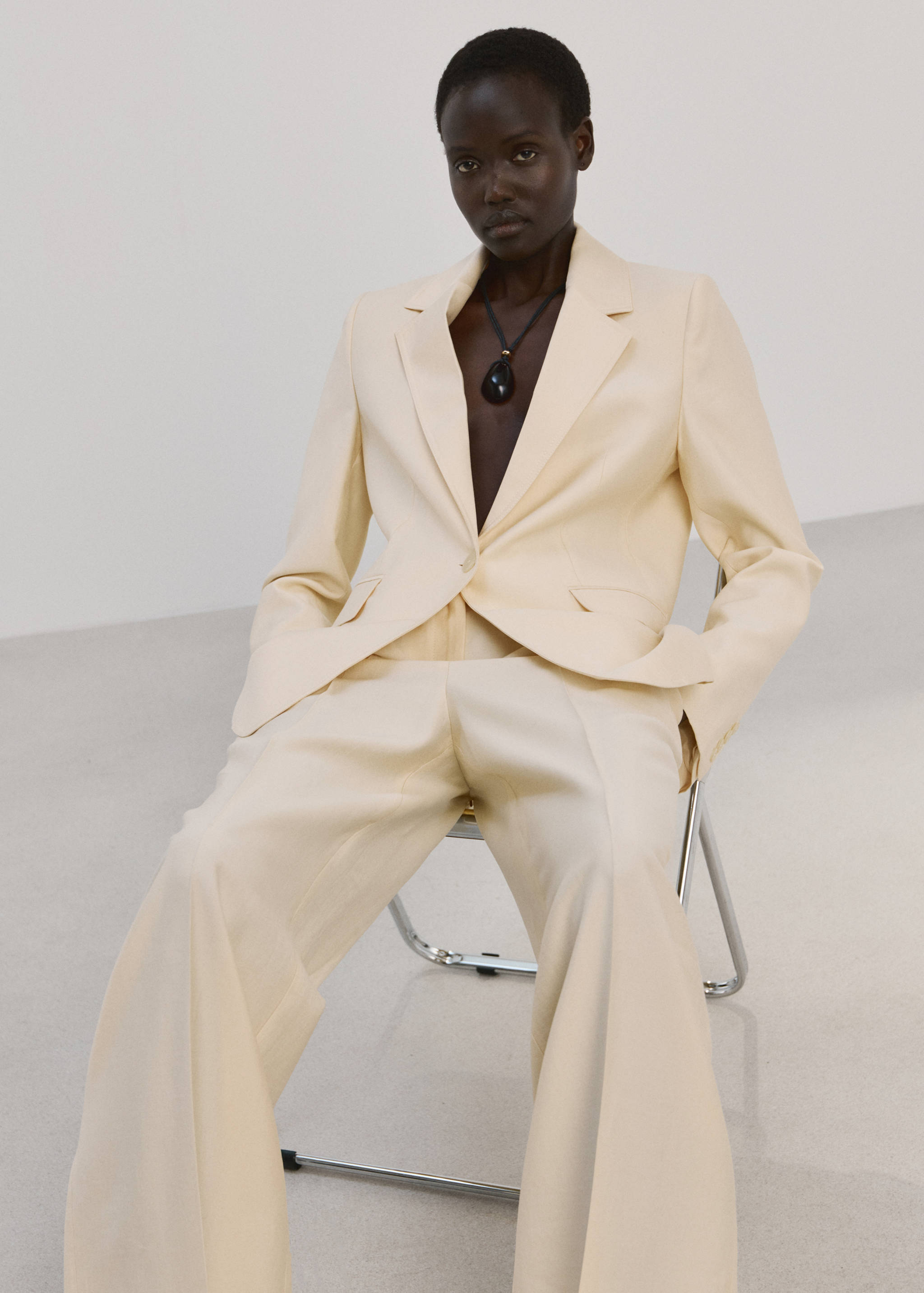 Pantalon lyocell taille basse - Détail de l'article 1