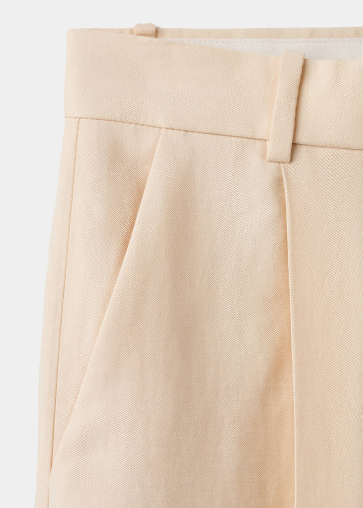 Low-rise lyocell trousers — Ecru