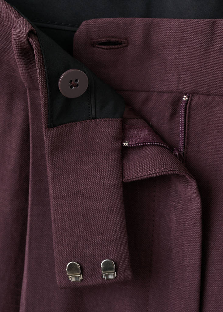 Low-rise lyocell trousers — Purple