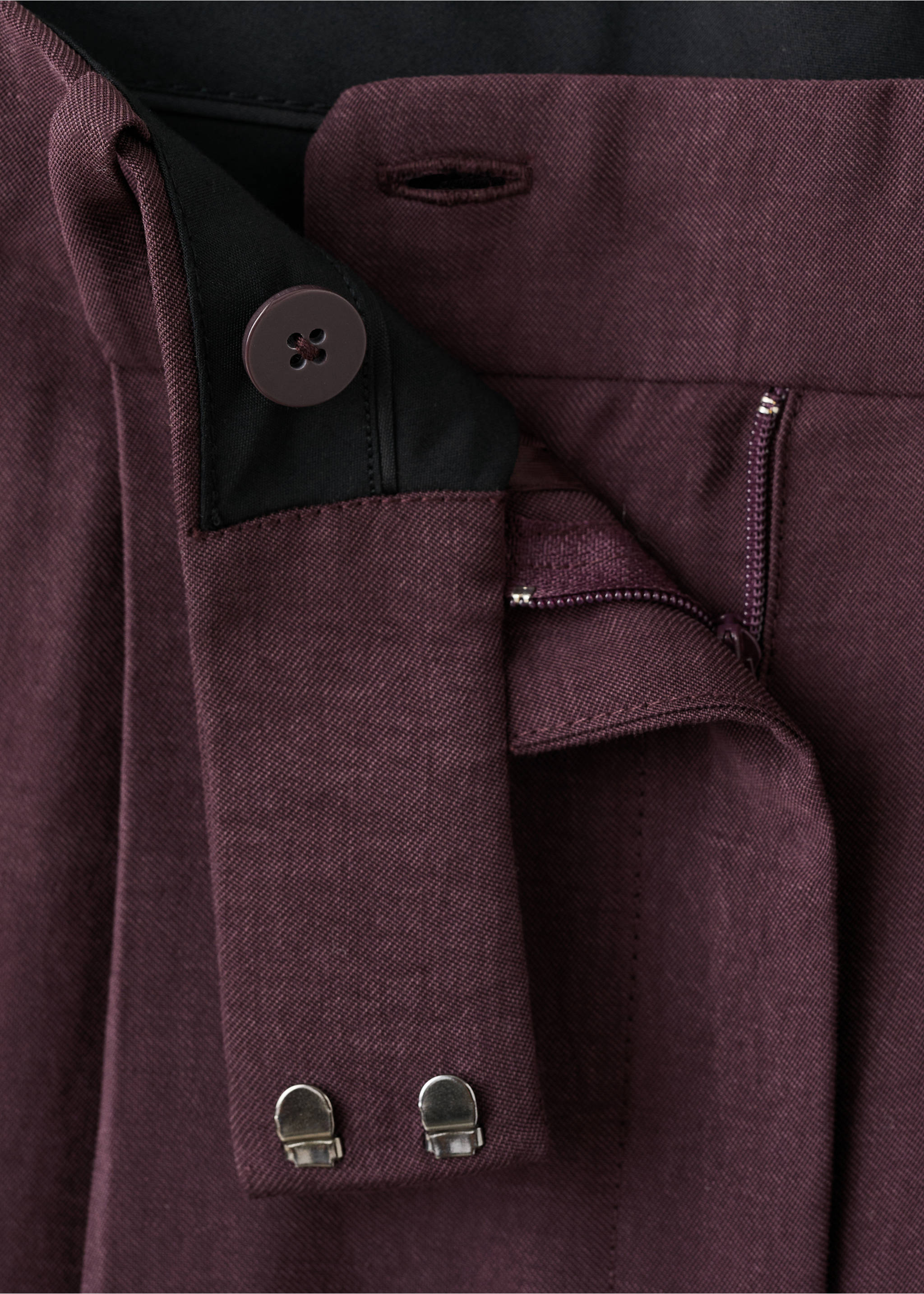 Pantalon lyocell taille basse - Détail de l'article 8, Violet. Ref: 27024788-00.