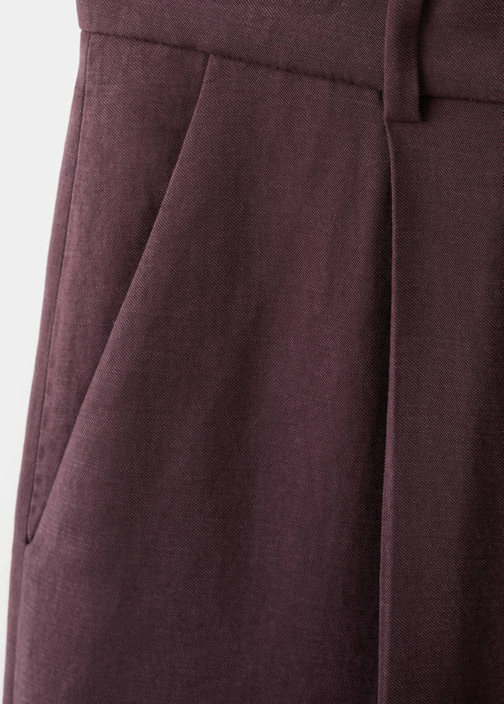 Low-rise lyocell trousers — Purple