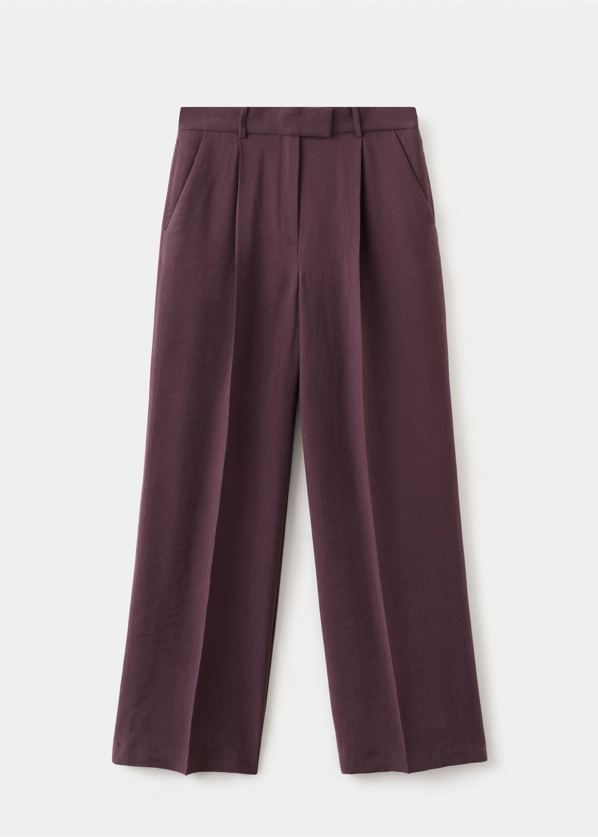 Low-rise lyocell trousers - Article without model, Purple. Ref: 27024788-00.