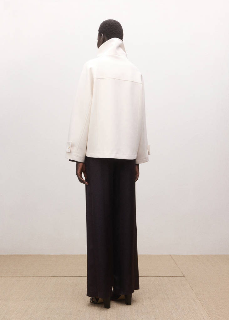 Straight-leg trousers with adjustable waist — Brown