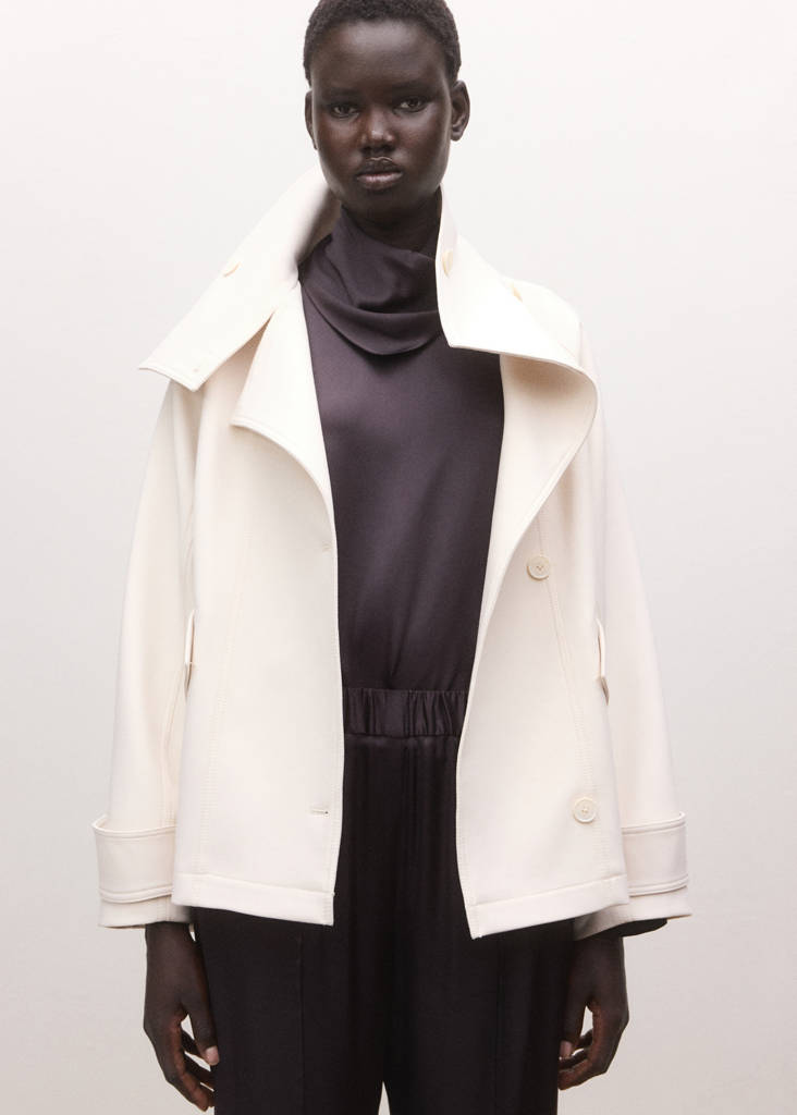 Straight-leg trousers with adjustable waist — Brown
