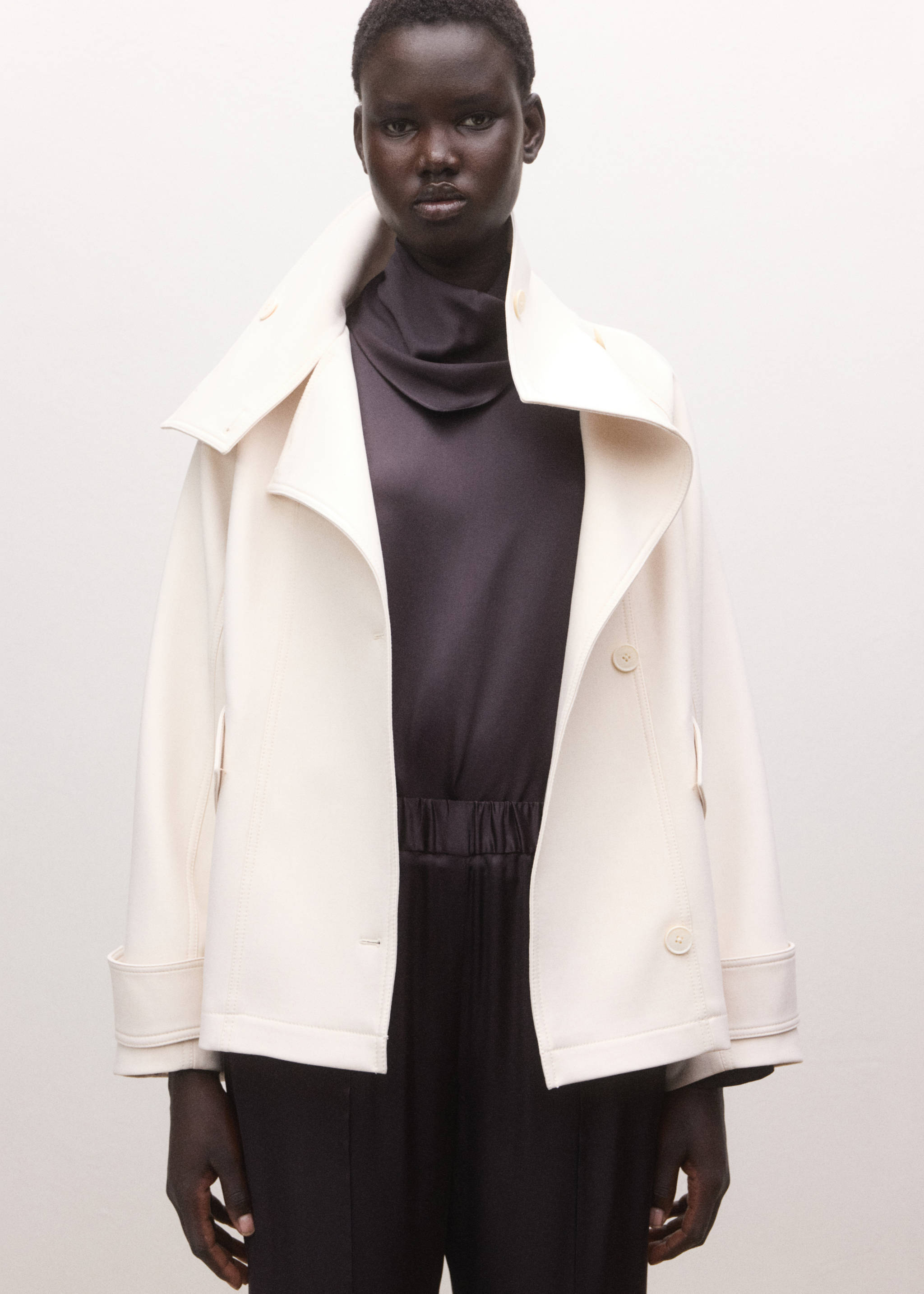 Straight-leg trousers with adjustable waist - Details of the article 1