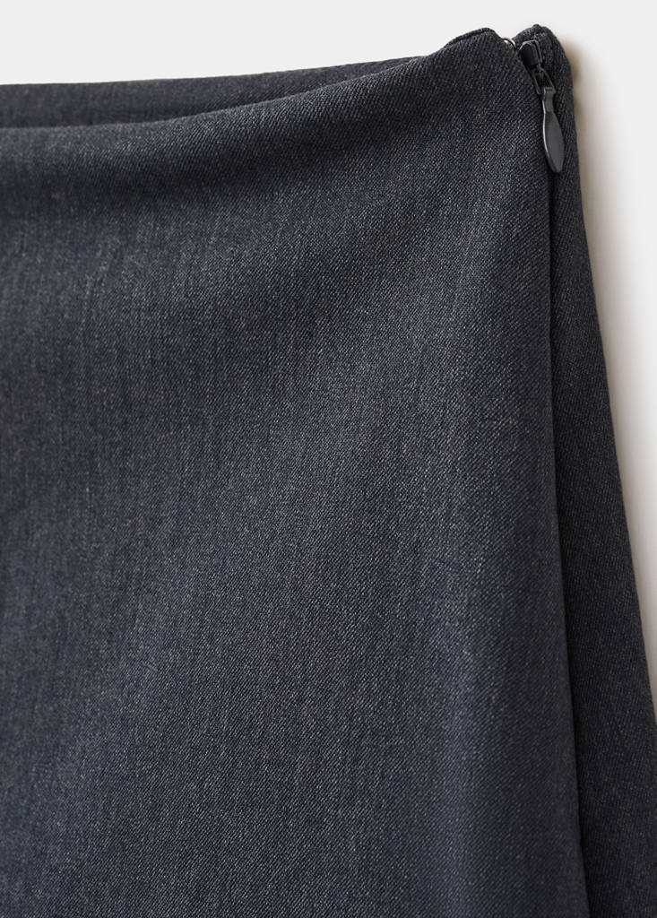 Straight-leg trousers with a mixed design — Grey