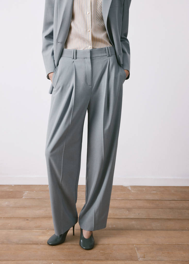 Straight suit trousers — Blue
