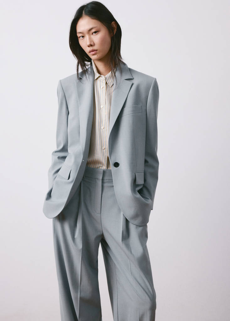 Straight suit trousers — Blue