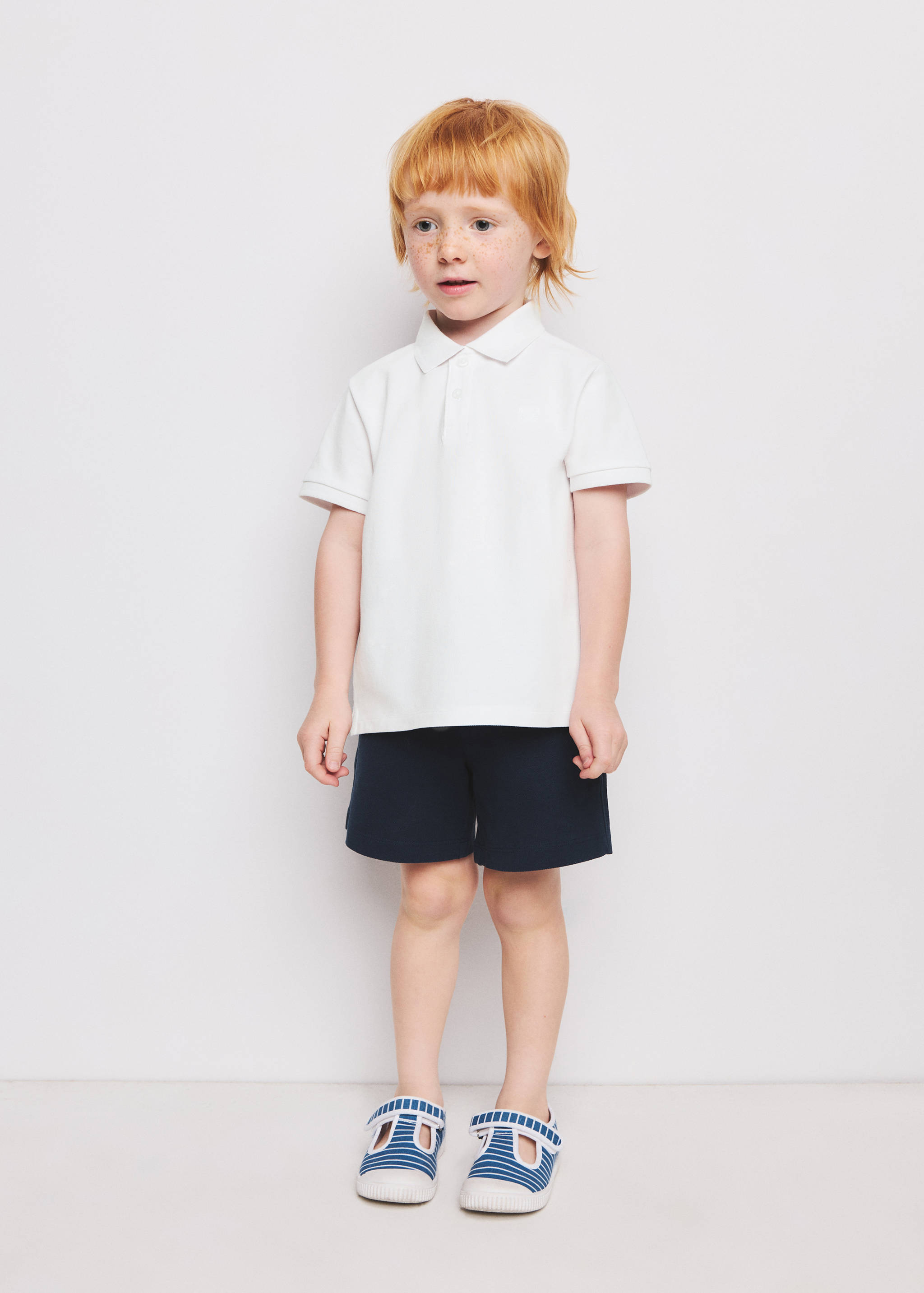 Short-sleeved cotton polo shirt - General plane
