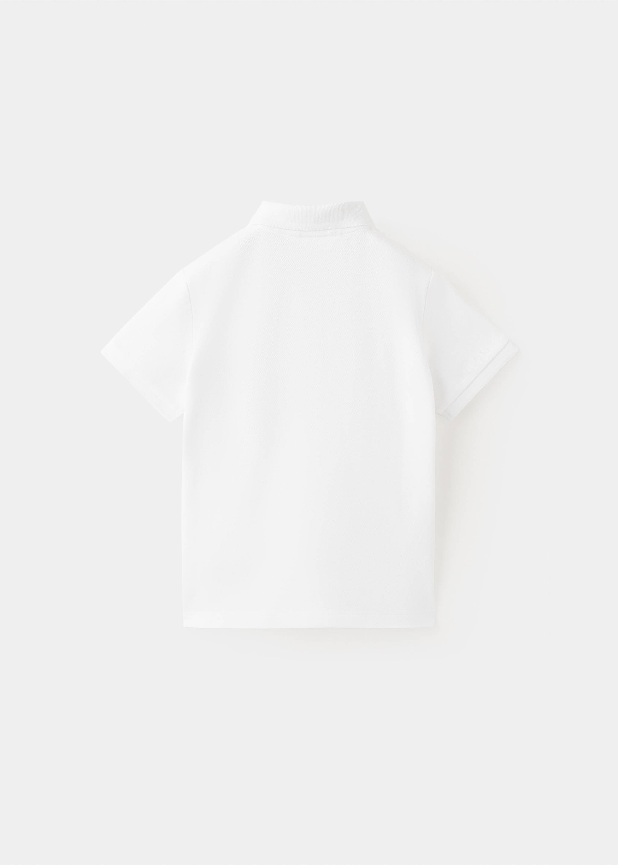 Polo algodón manga corta - Reverso del artículo, Blanco. Ref: 27025144-00.