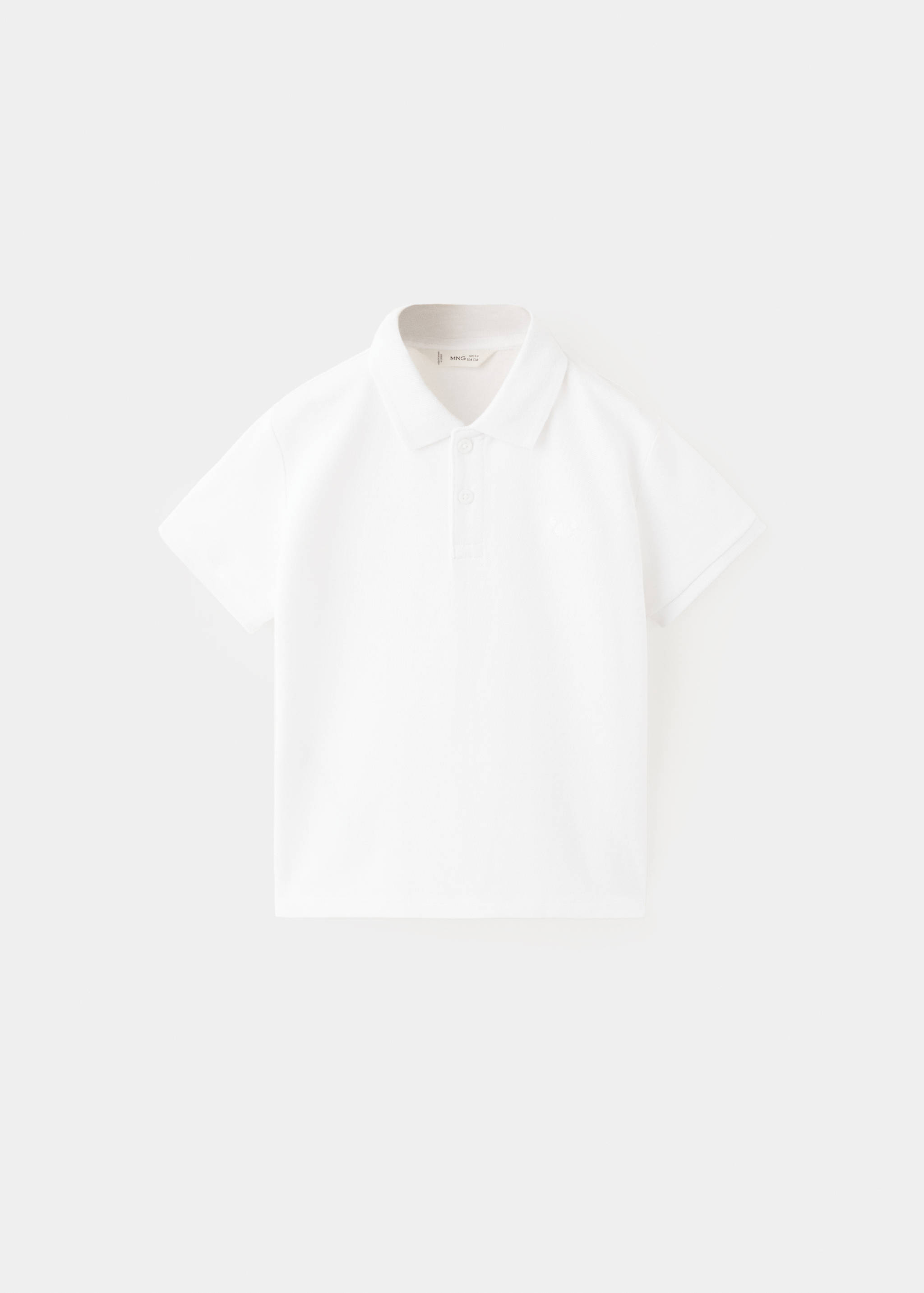 Short-sleeved cotton polo shirt - Article without model