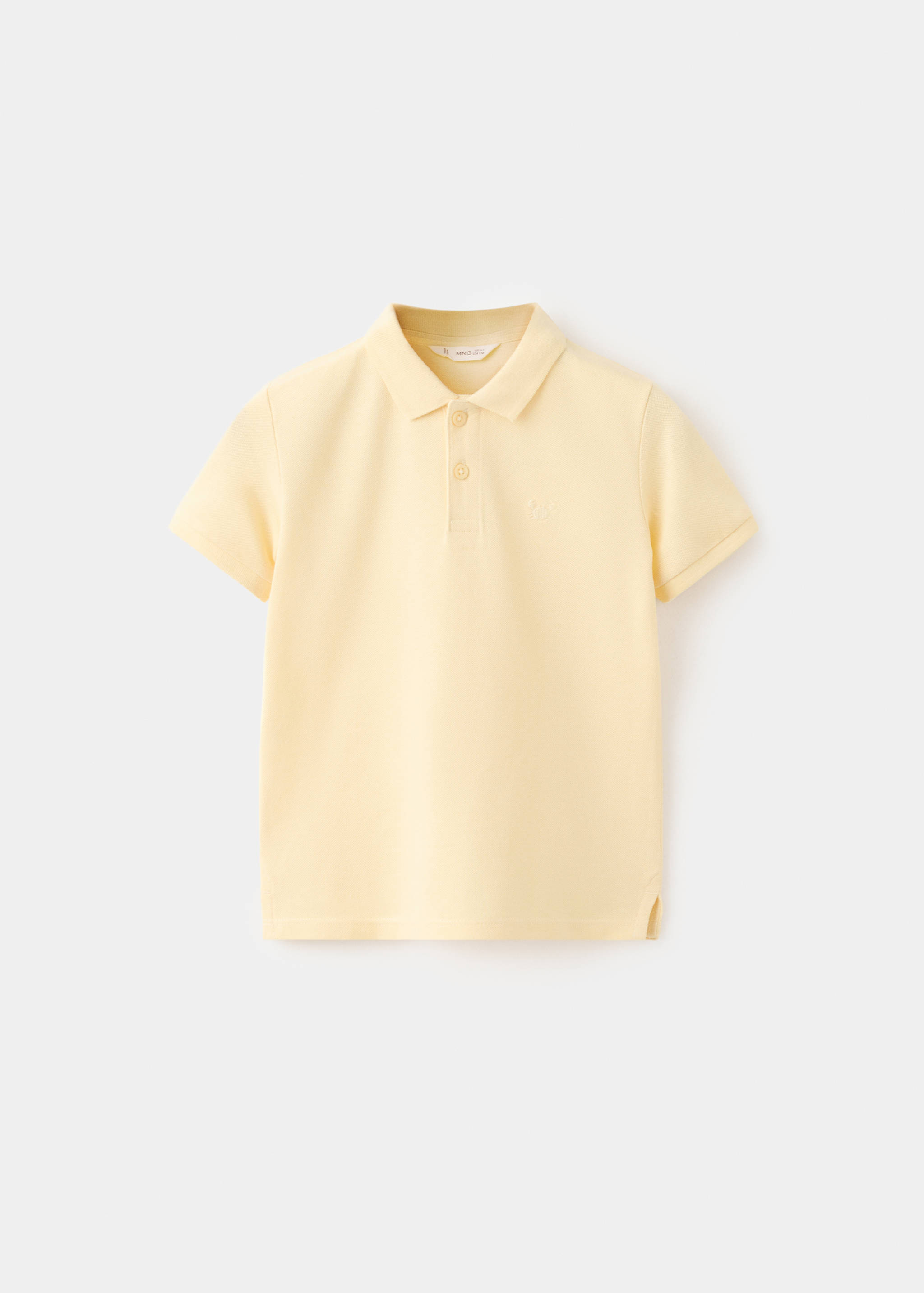 Short-sleeved cotton polo shirt - Article without model