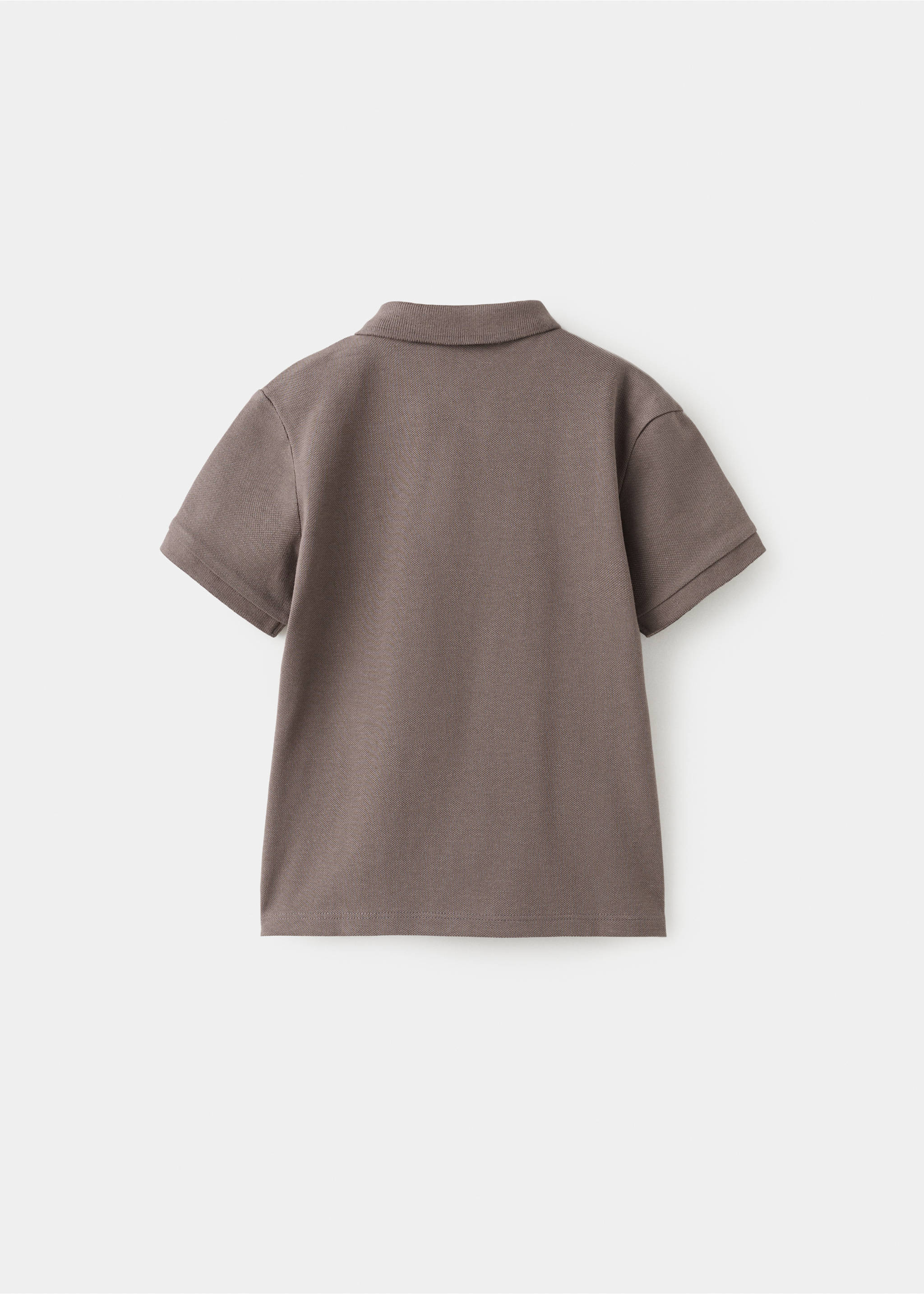 Polo algodón manga corta - Reverso del artículo, Chocolate. Ref: 27025144-00.