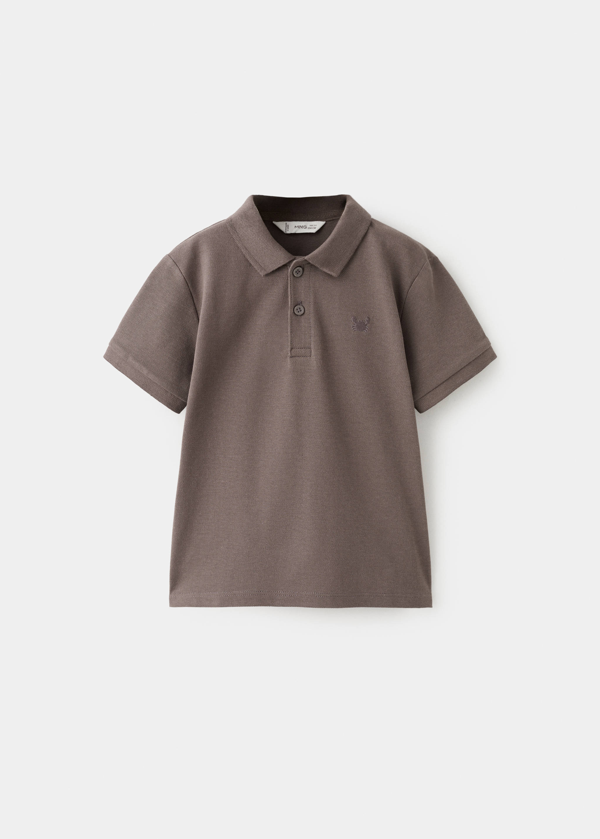 Short-sleeved cotton polo shirt - Article without model