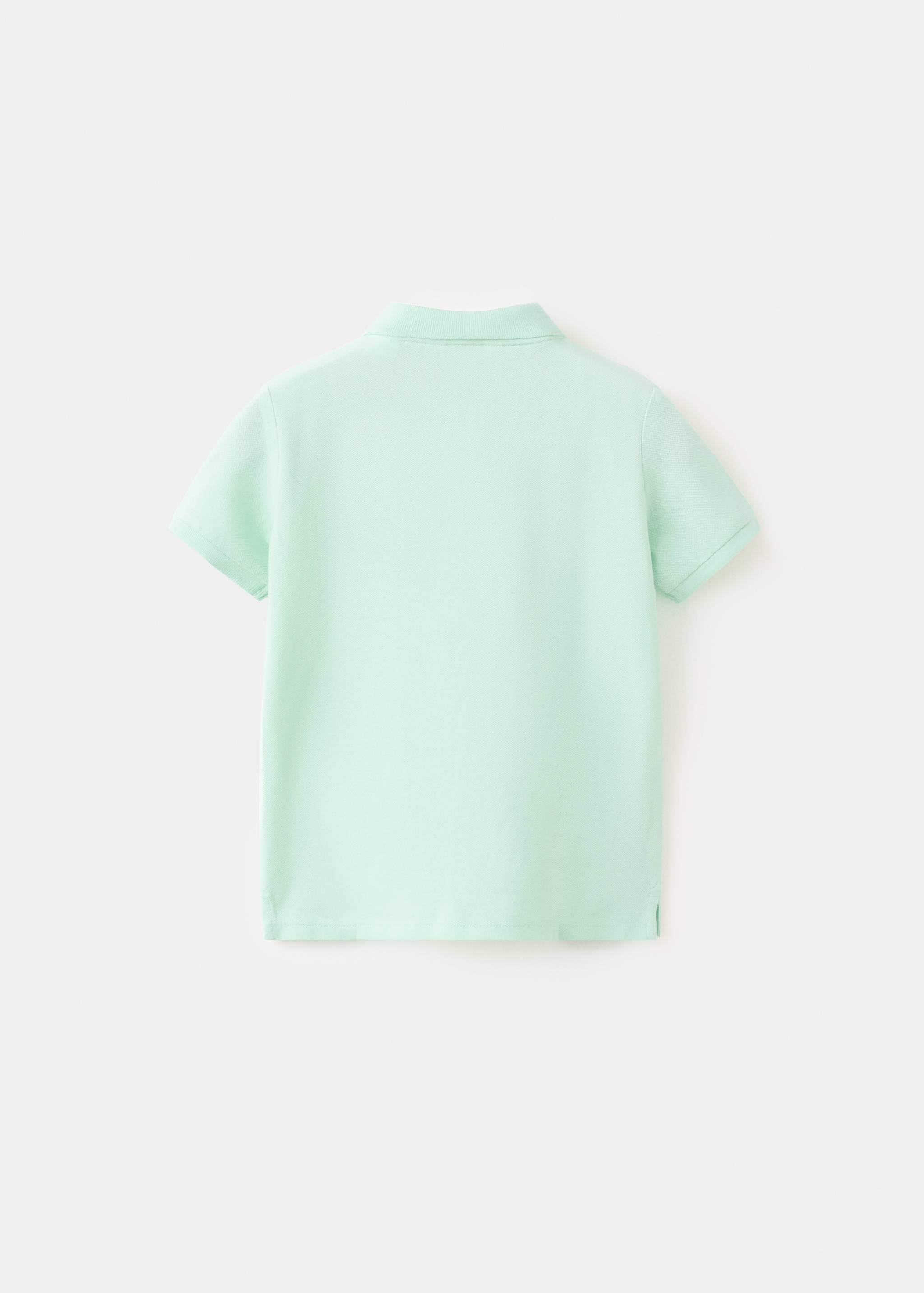 Short-sleeved cotton polo shirt - Reverse of the article