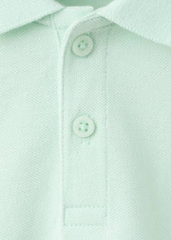 Short-sleeved cotton polo shirt — Mint Green 5