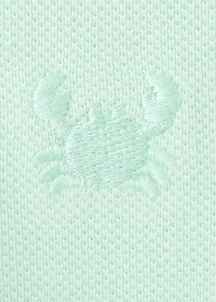 Short-sleeved cotton polo shirt — Mint Green