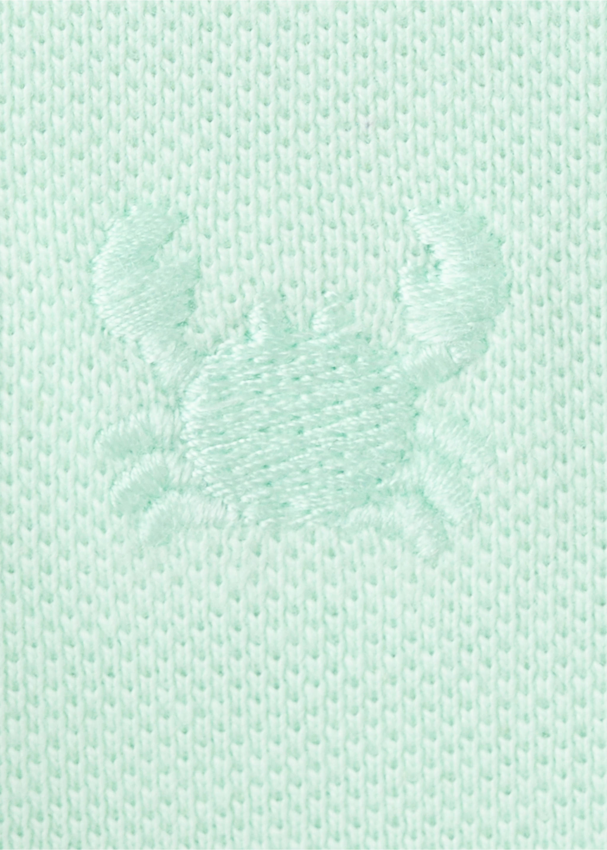 Short-sleeved cotton polo shirt - Details of the article 0, Mint Green. Ref: 27025144-00.