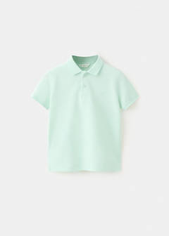 Short-sleeved cotton polo shirt — Mint Green 2