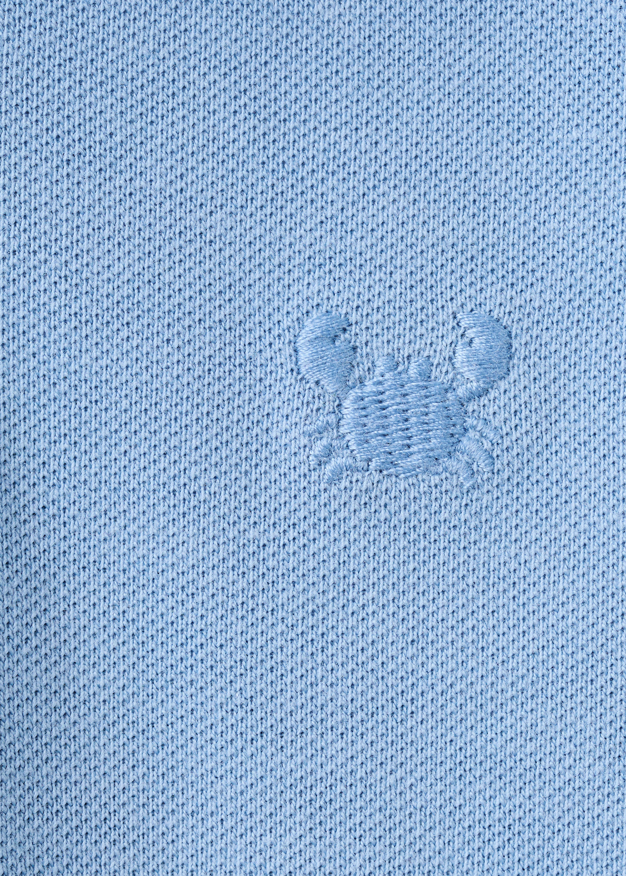 Short-sleeved cotton polo shirt - Details of the article 0