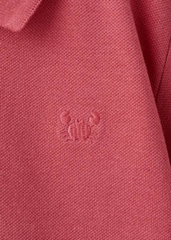 Short-sleeved cotton polo shirt — Red 4
