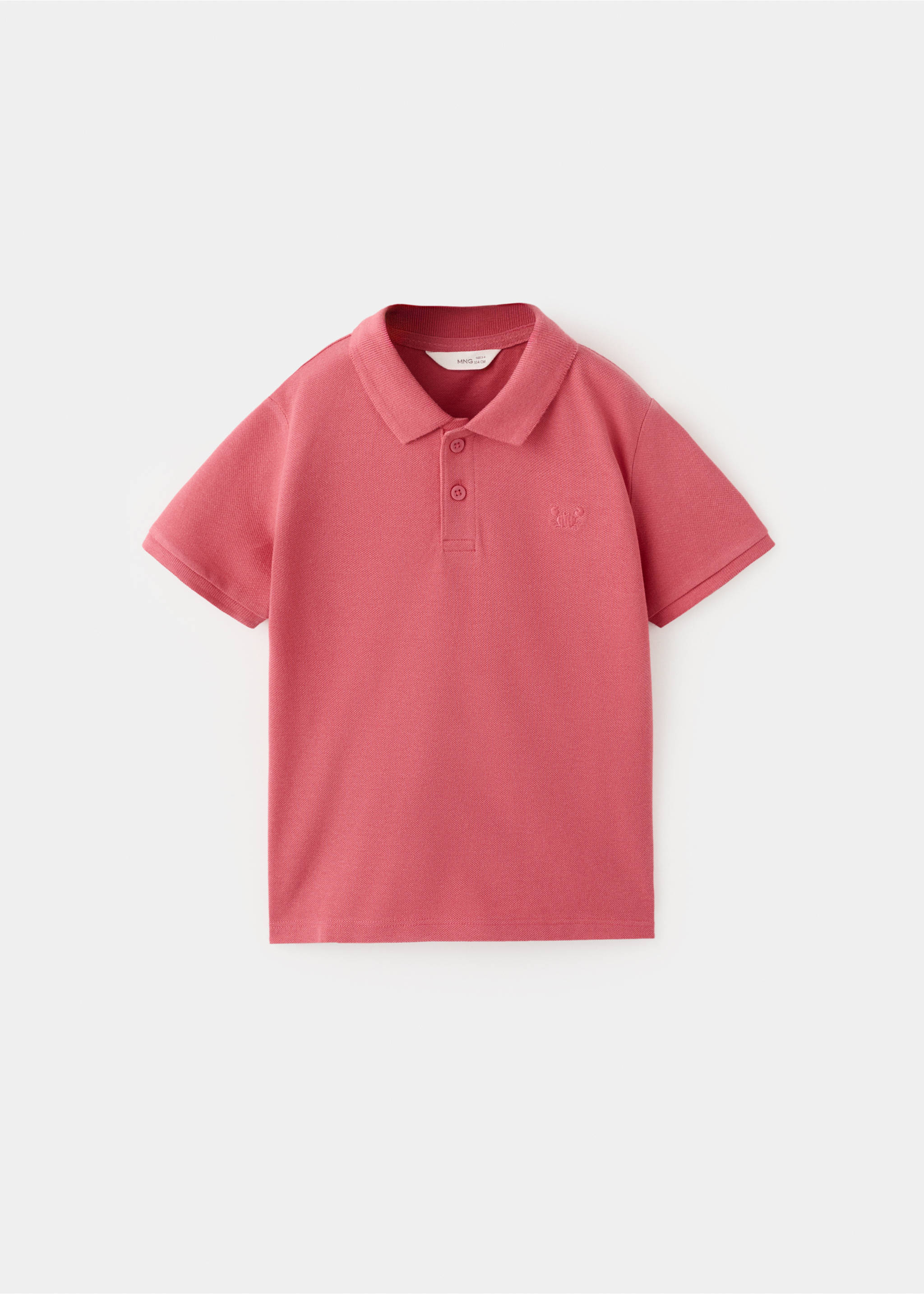 Short-sleeved cotton polo shirt - Article without model, Red. Ref: 27025144-00.