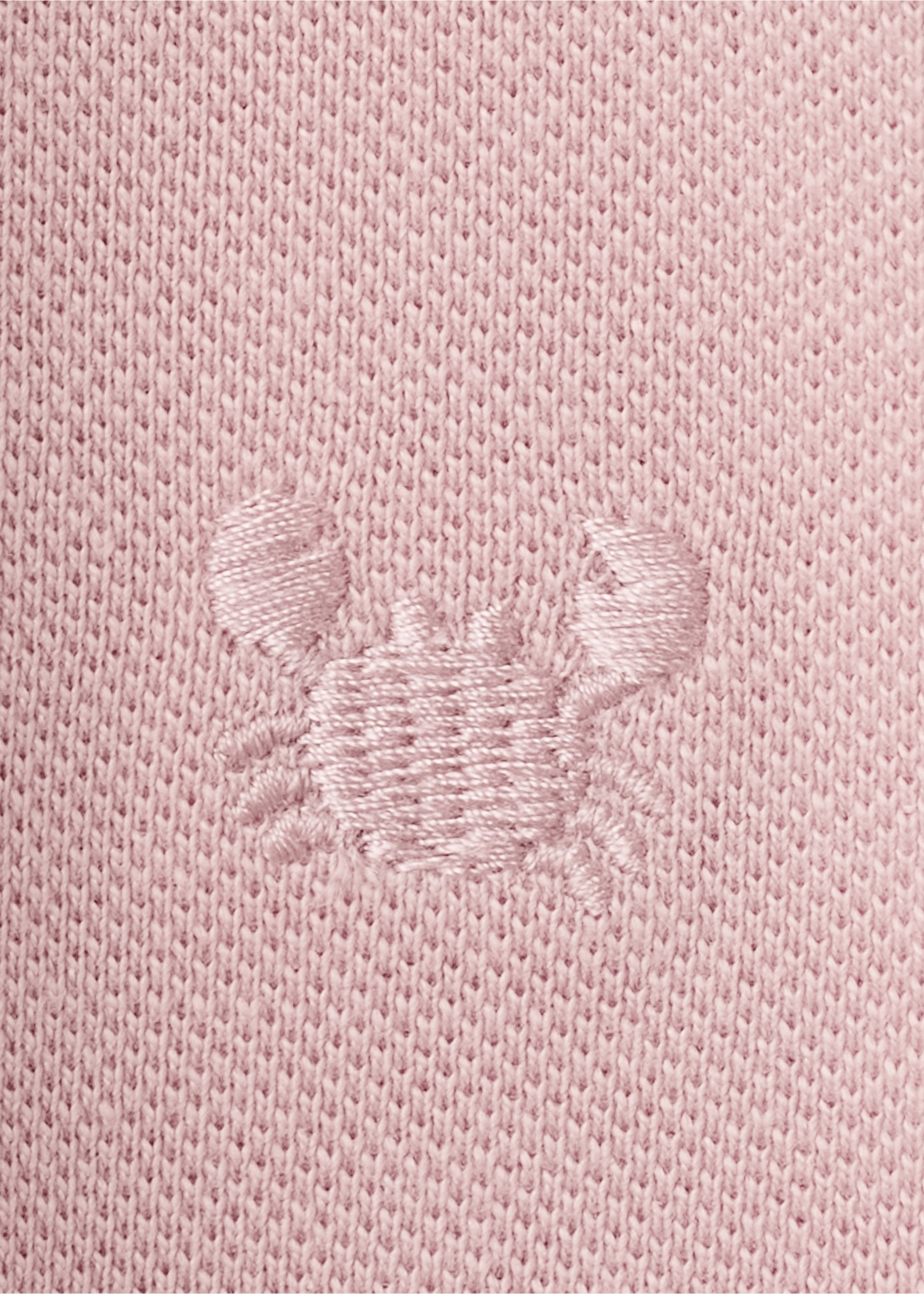 Short-sleeved cotton polo shirt - Details of the article 0, Pale Pink. Ref: 27025144-00.