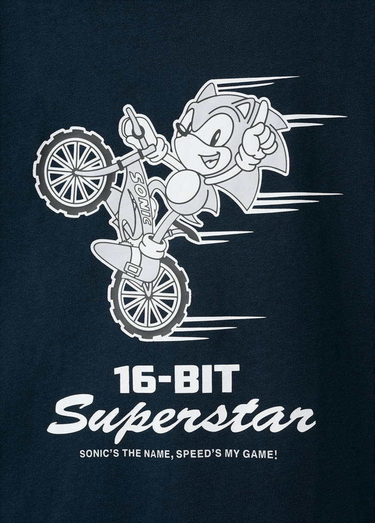 Sonic cotton t-shirt — Navy