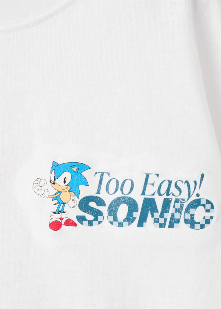 Sonic cotton t-shirt — White