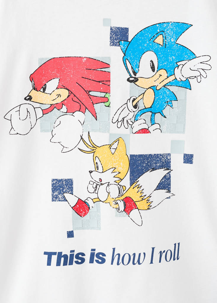 Sonic cotton t-shirt — White