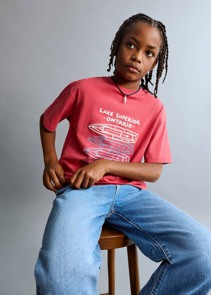 Camiseta algodón estampada