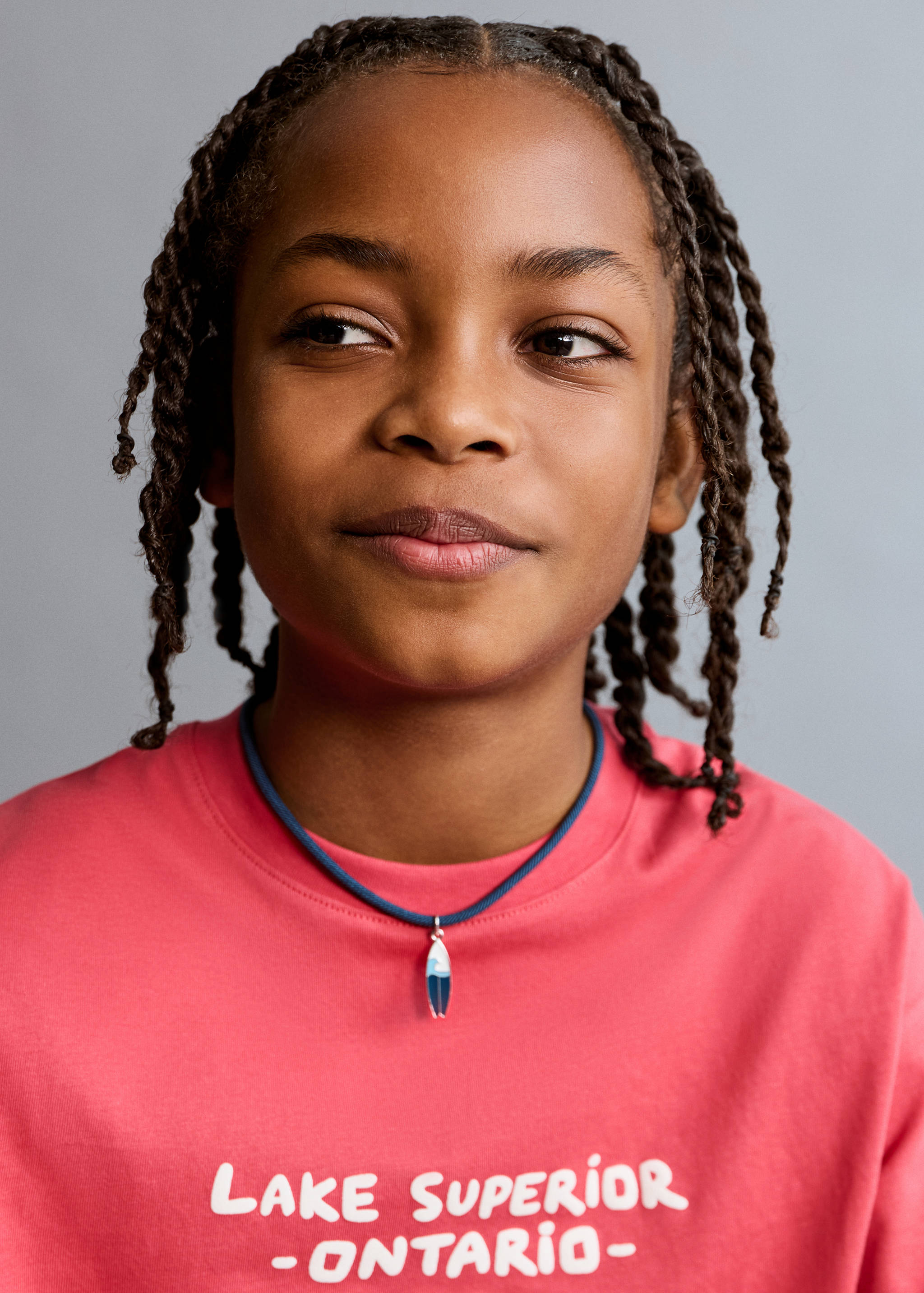 印花棉质混纺T恤 - null